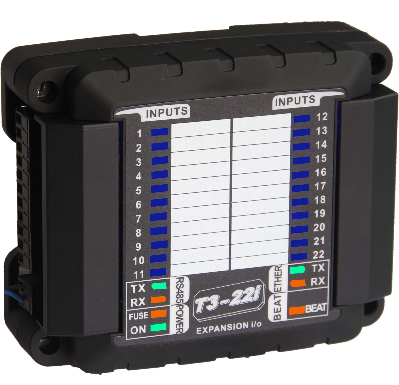 Bacnet and modbus I/O modules product image showing multi-input design and communication ports