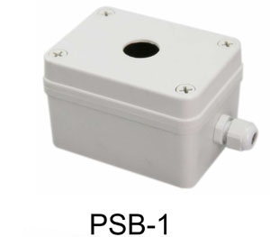 Plastic Switch Box made of ABS material with IP65 protection, suitable for industrial control, terminal, and button box applications.
