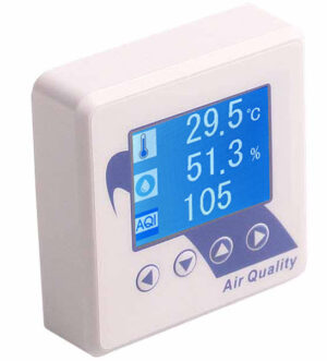 Modern Air Quality Humidity Temperature Monitor with digital display